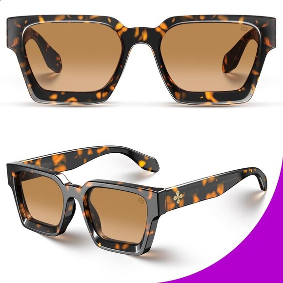 Unisex Sunglasses 100% UV400 Protection Rectangle TR90 Y2K Outdoor Fashion - Picture 6 of 9